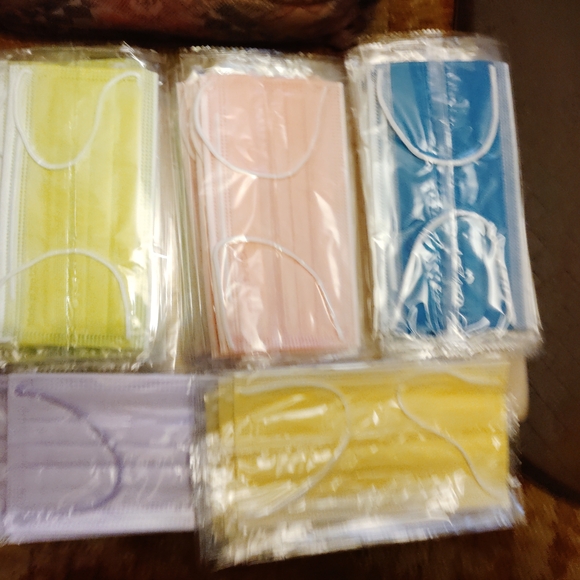 Colorful Disposable Face Masks Lot of 33 - Picture 2 of 5